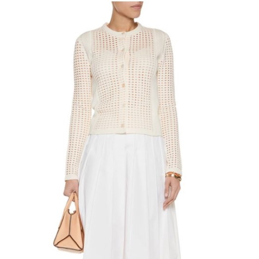 Tory Burch Honeycomb-knit Cardigan
